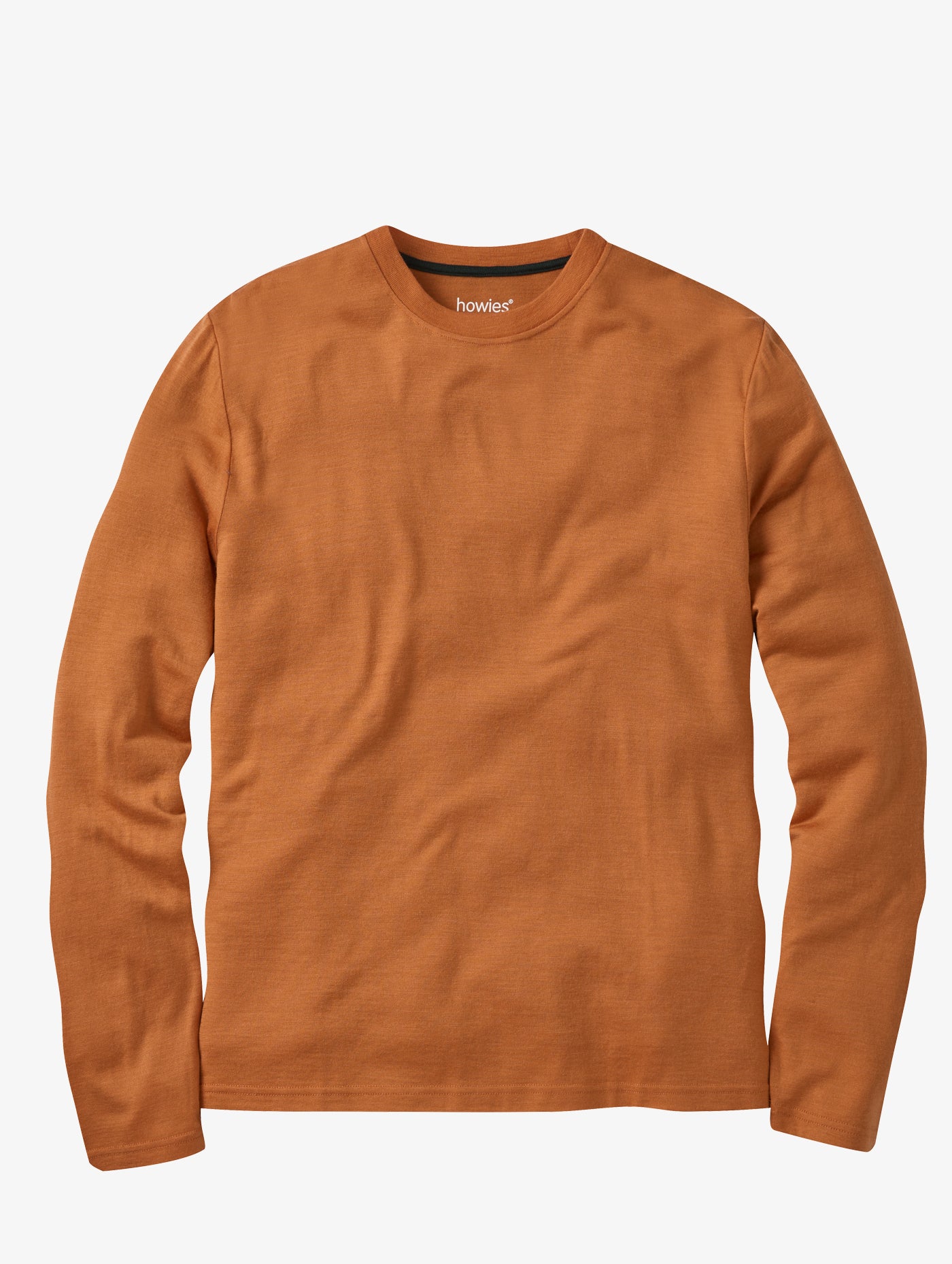 howies - Men's Long Sleeved Merino Tee / Burnt Orange
