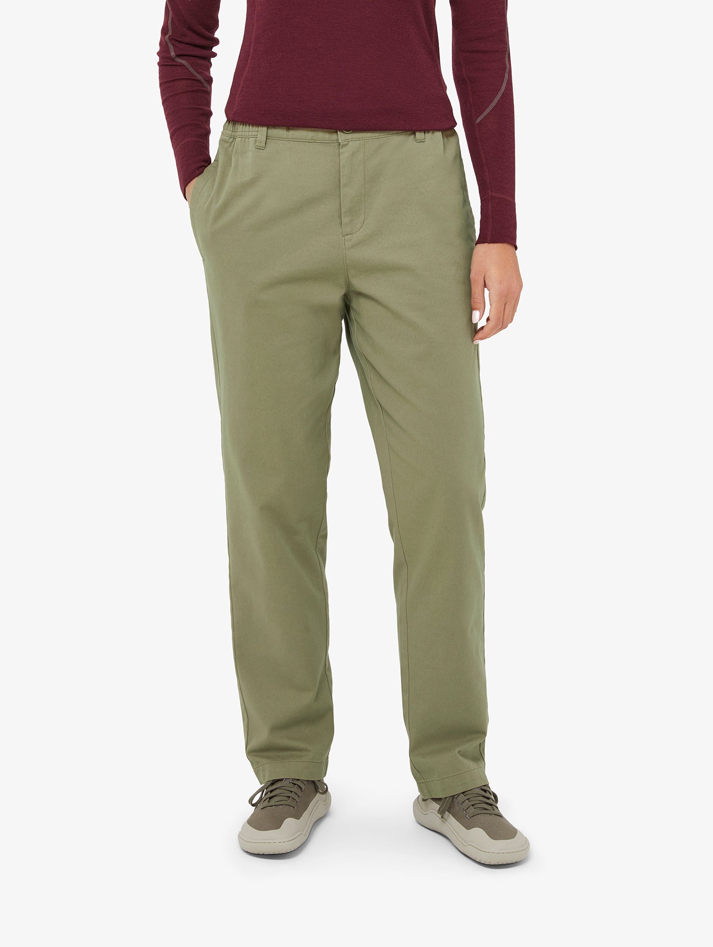 howies - Women's Delphi Chino Trouser / Dusky Green