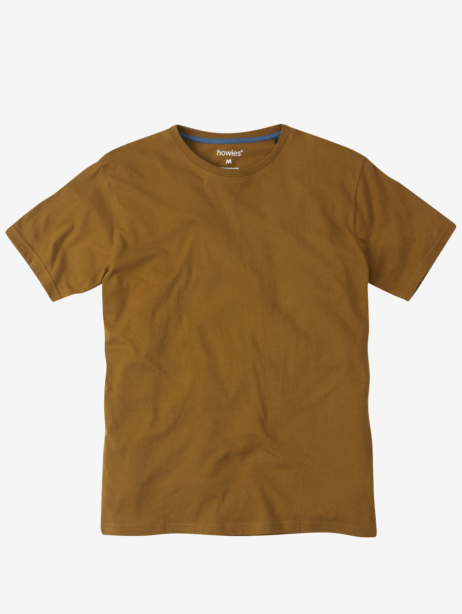 howies - Men's Organic Cotton Blank T Shirt / Bronze Brown