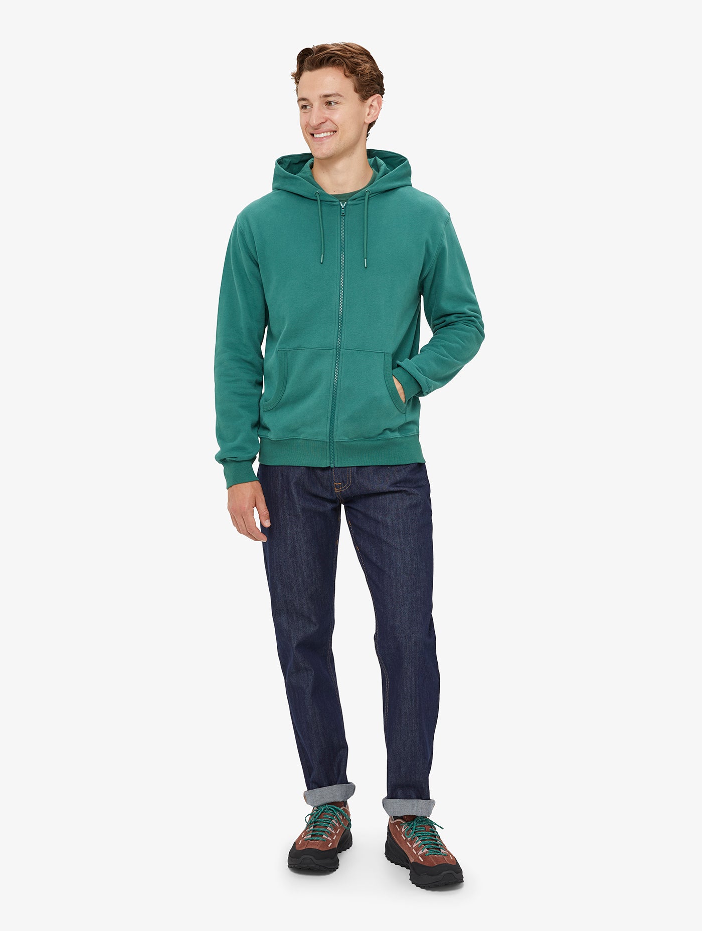 howies - Men's Medrad Organic Zip Hoody / Bistro Green